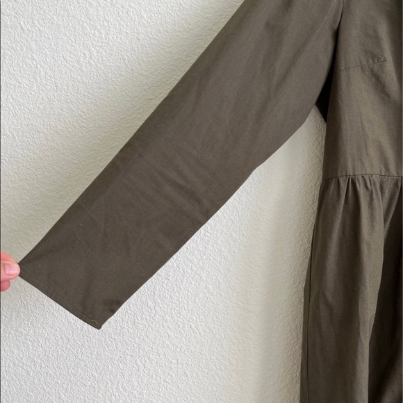 Long sleeve flare shirt dress - Picture 3 of 4